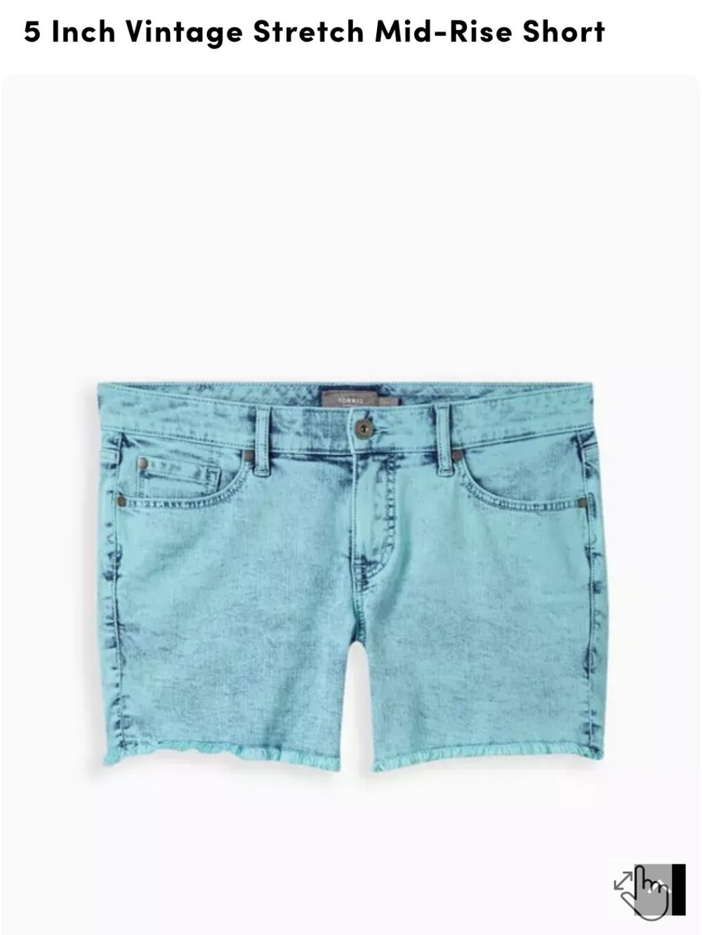 Torrid Denim teal Shorts blue radiance acid wash shorts Size 16, new with tags